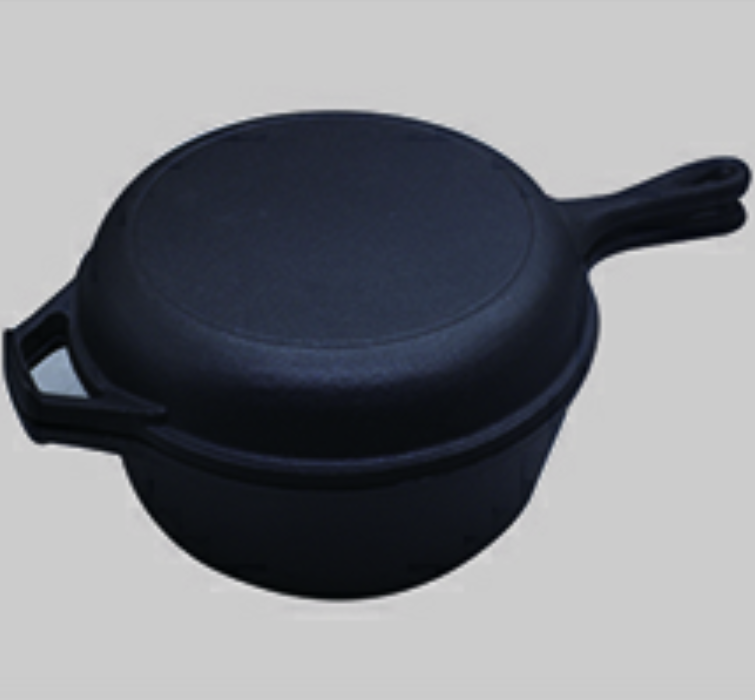 Oil pre-seasoned casting iron pot   