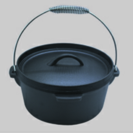 Oil pre-seasoned casting iron pot   