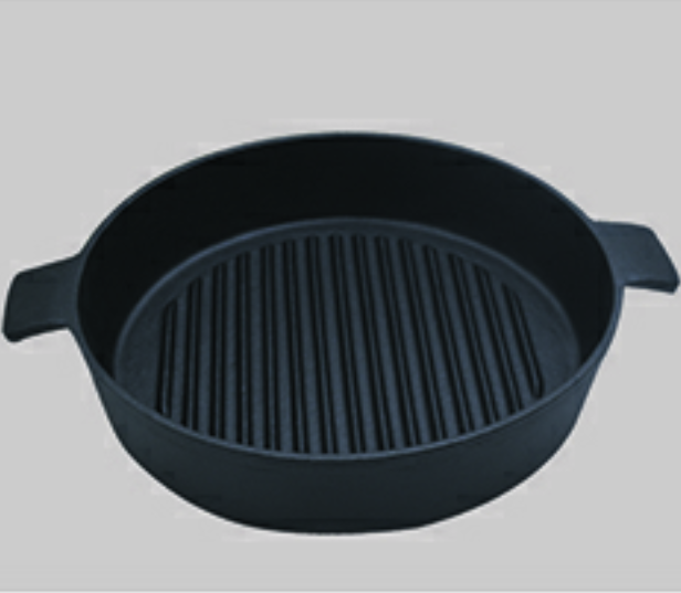 Oil pre-seasoned casting iron frying pan