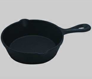 Oil pre-seasoned casting iron frying pan
