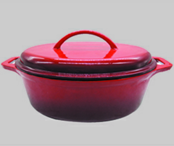 Enamel coating casting iron pot