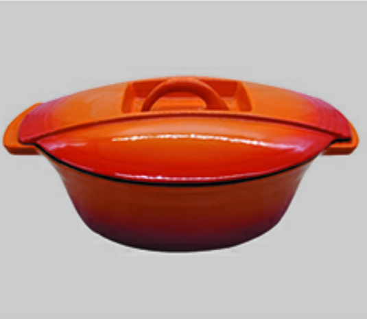 Enamel coating casting iron pot    