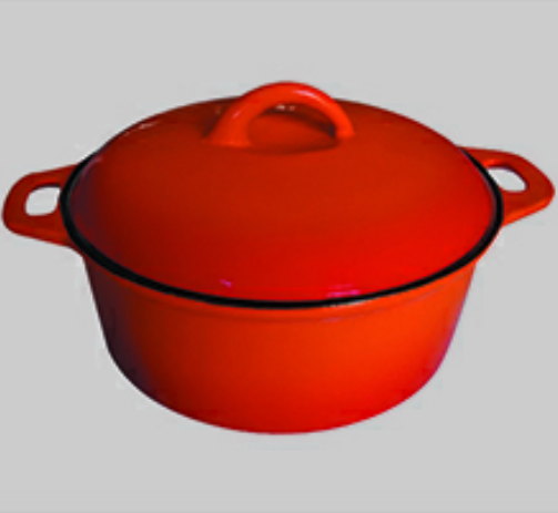 Enamel coating casting iron pot     