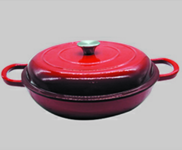 Enamel coating casting iron pot 