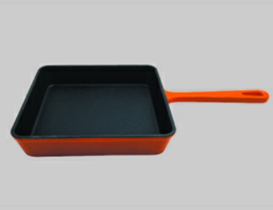 Enamel coating casting iron frying pan