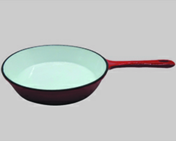 Enamel coating casting iron frying pan