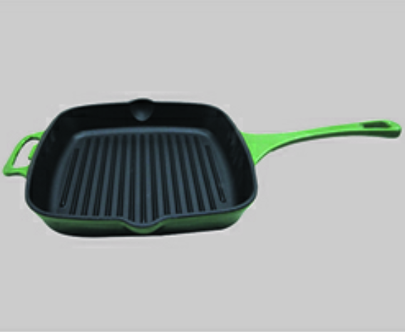 Enamel coating casting iron frying pan