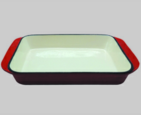 Enamel coating casting iron frying pan
