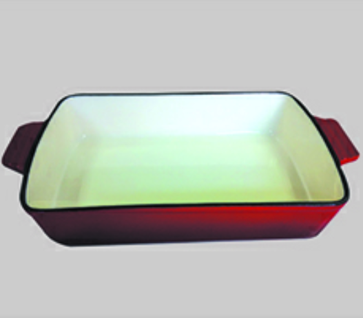 Enamel coating casting iron frying pan