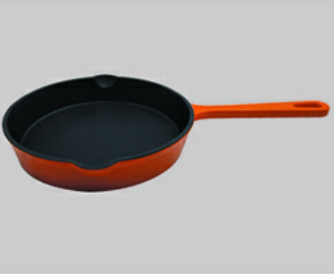 Enamel coating casting iron frying pan