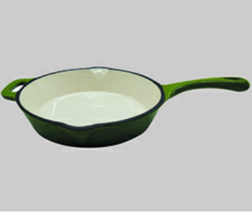 Enamel coating casting iron frying pan