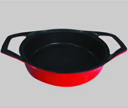 Enamel coating casting iron frying pan