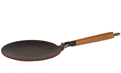 Enamel &Pre-seasoned cast iron pizza pan