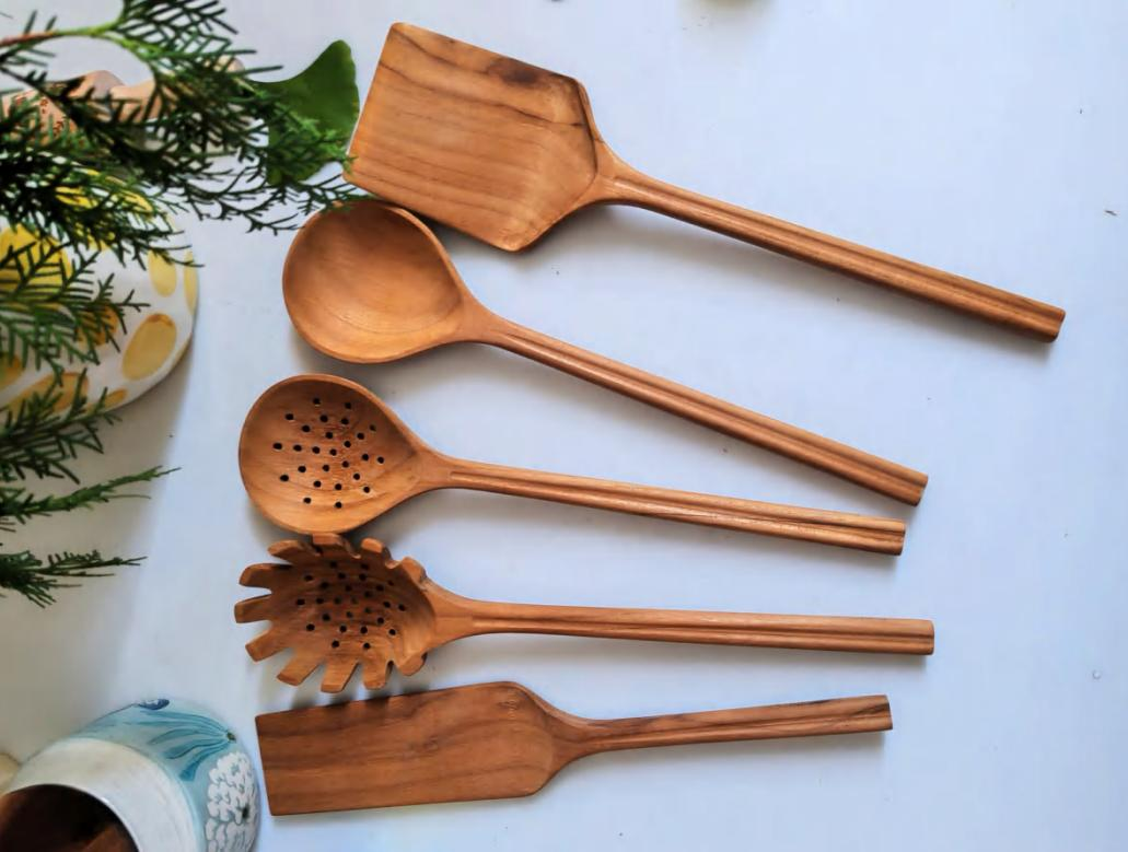 Wood kitchen utensils  