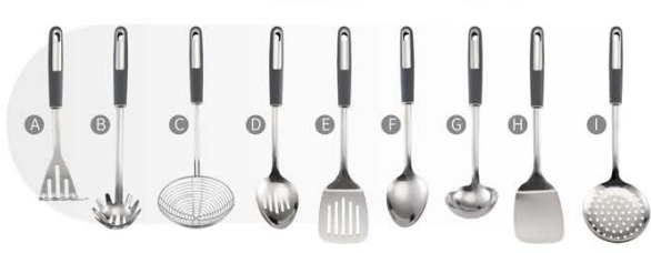 Stainless steel kitchen utensils 