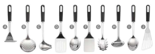 Stainless steel kitchen utensils