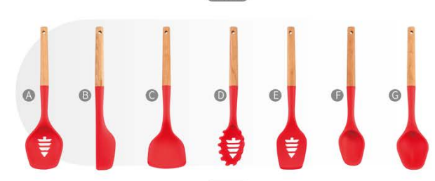 Silicone kitchen utensils 