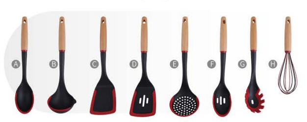 Silicone kitchen utensils