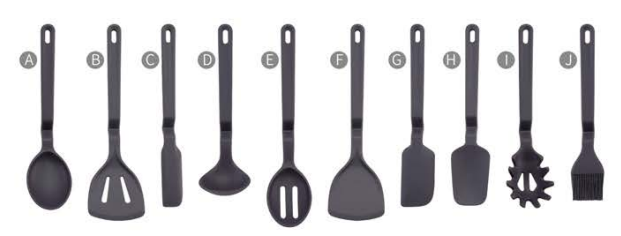 Silicone kitchen utensils