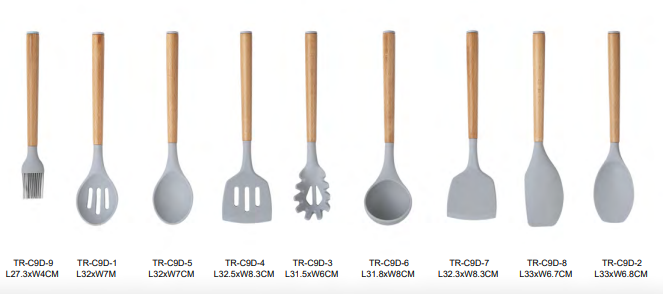Silicone kitchen utensils 
