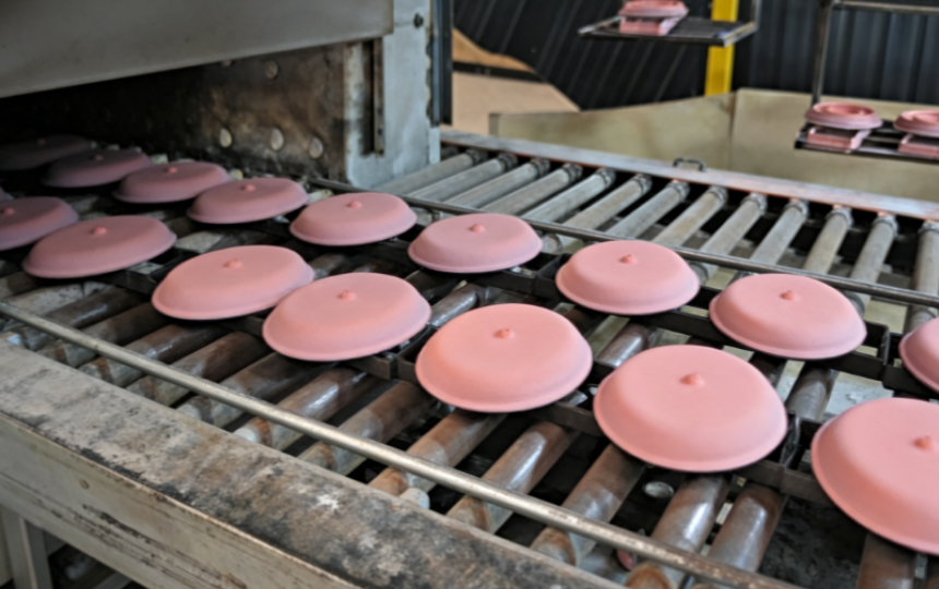 Baking and curing production line
